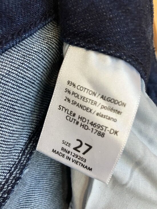 Hidden Los Angeles Clean Classic High Rise Straight Leg Blue Denim Jeans, Sz 28 - Picture 6 of 9